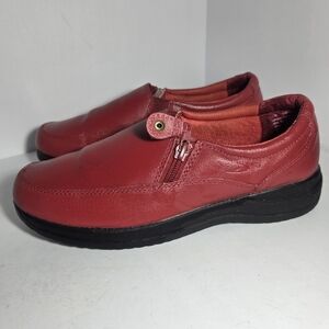 Dr. Scholl's Red Leather Slip-On Loafers